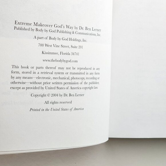 Body By God Extreme Makeover God's Way 40 Days to a Body By God by Dr Ben Lerner - Picture 2 of 6